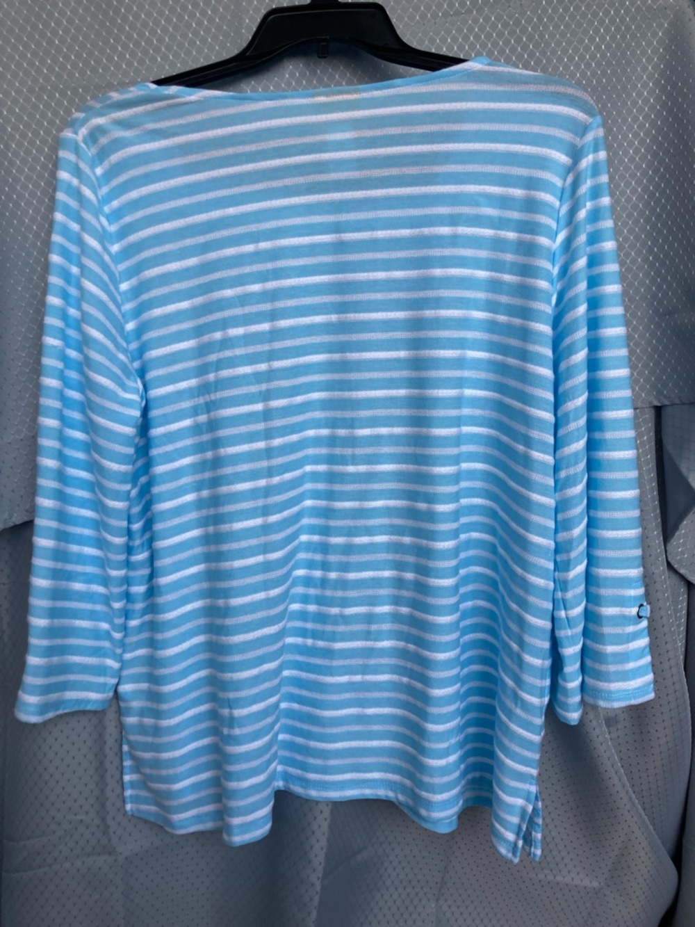 Ruby Rd stripes pattern top with metallic design details size 1X - Picture 17 of 17